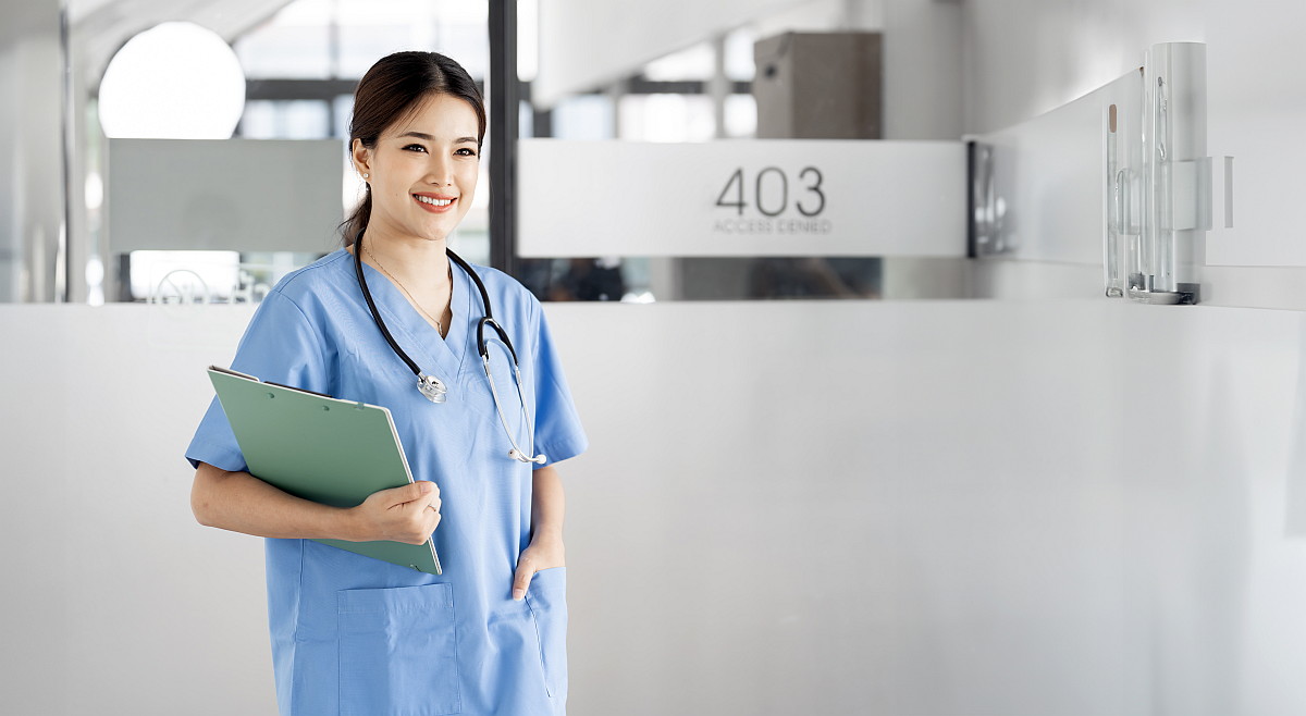 Foto asiatische Krankenschwester